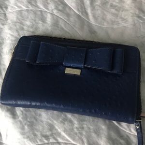 Kate Spade ostrich travel wallet
